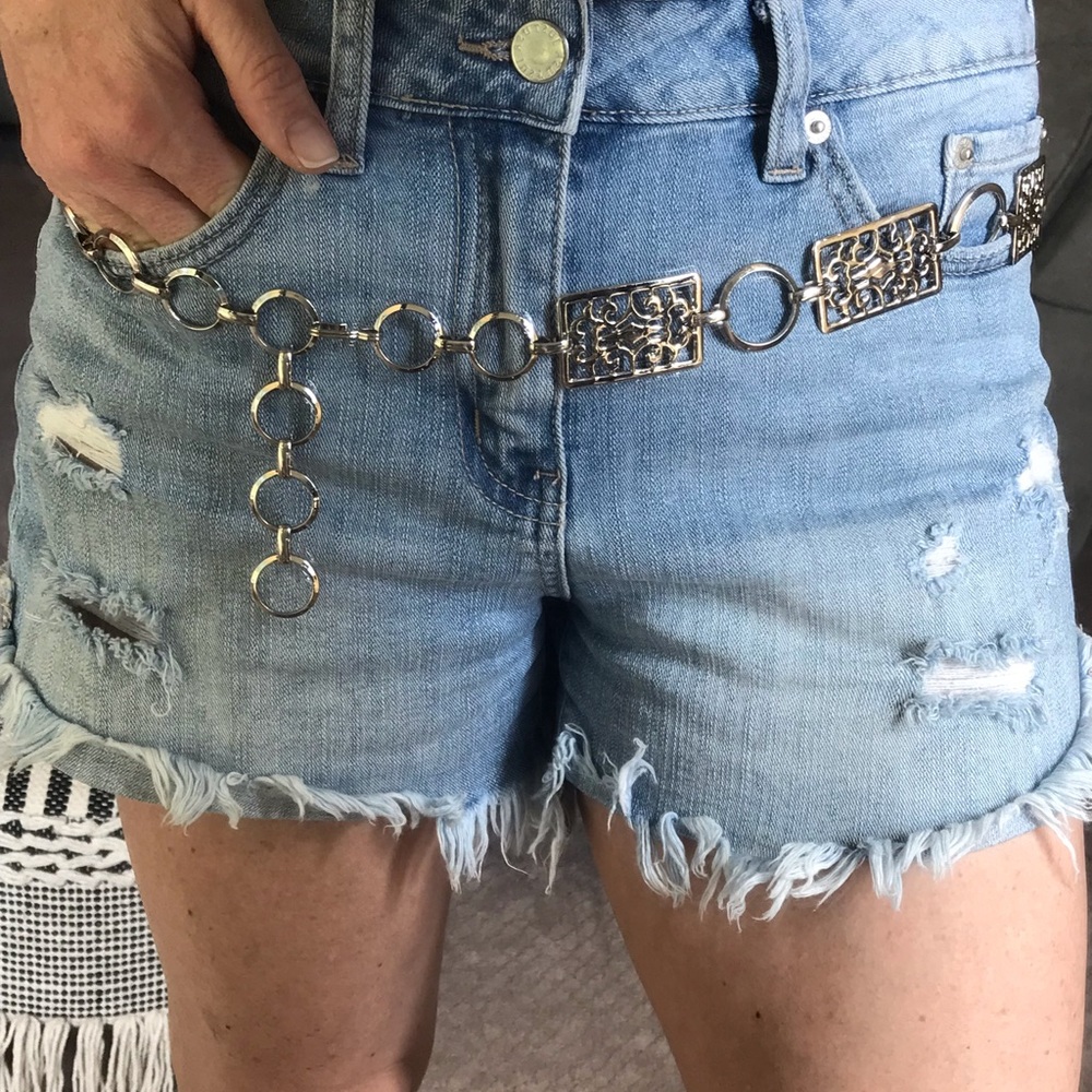 Boho western silver belt